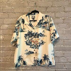 Tommy Bahama Tropical Print Silk Blouse- Size L